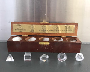 Platonische Körper – Kristallsteine ​​– 5 Elemente als Kristalle – Feng Shui-Produkt