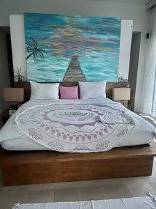 Mandala-Handtuch für Yoga &amp; Freizeit – Mandala-Strandtuch – Mandala-Bettdecke – Mandala-Wandbild – 180 cm